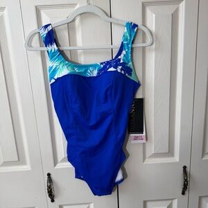 Roxanne Bra Size Square Neck One Piece Swimsuit Womens Size 12/36D